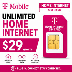 Unlimited Data SIM Card T-Mobile 5G 4G LTE Home Internet Hotspot Tablet Phone
