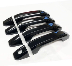 Ultra Finish Glossy-Black Series 8Pcs Door Handle Covers Compatible with 2014-20