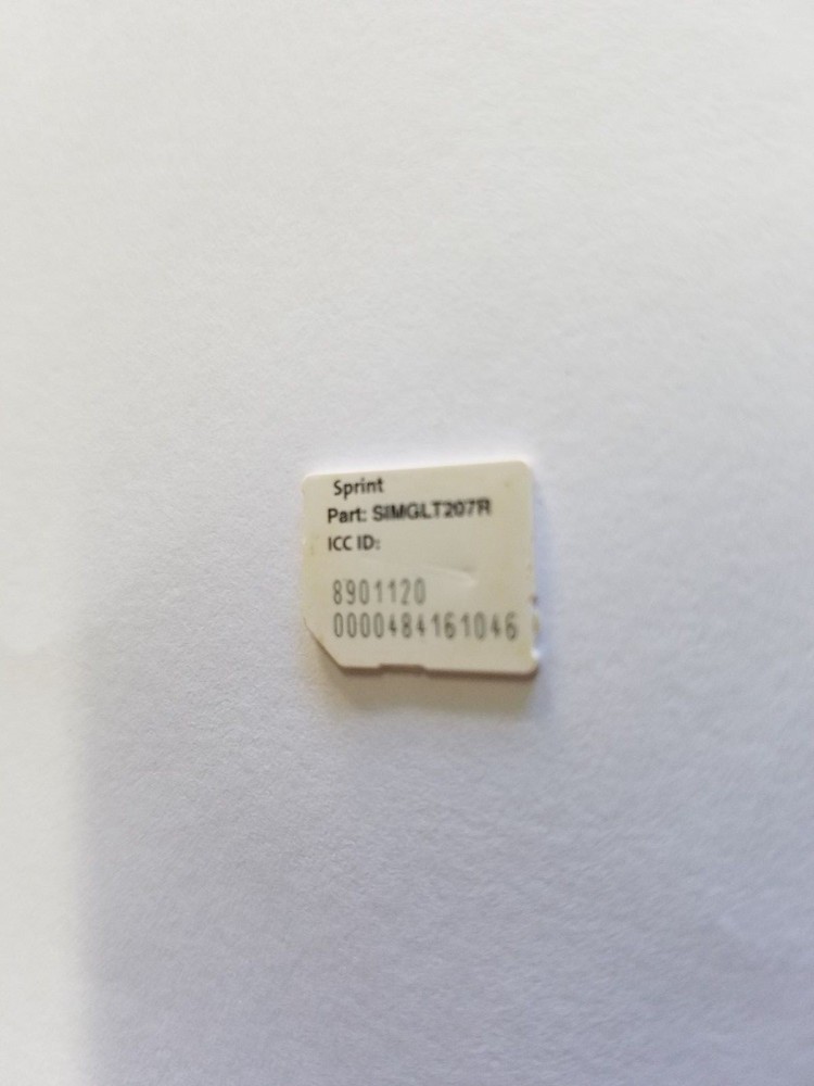 Sprint Boost Virgin Mobile Micro Sim Card ICCID Lg Ls740 Volt Simcard SIMGLT207R