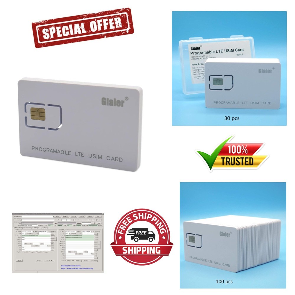 10-Piece Writable USIM Card Pack for 4G LTE Network Testing – Expert Required