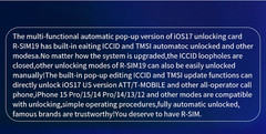 R-SIM19 QPE Stable Nano Unlock SIM Card For iPhone 15 14 13 12 Pro Max 11 IOS17