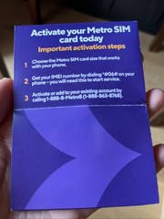 New! MetroPCS Sim Card