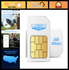5G/4G LTE Prepaid SIM Card for Unlocked IoT Devices – USA Compatible, 2GB Data,
