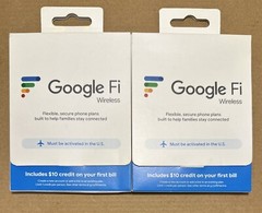 Google Fi Wireless SIM Card Kit Phone Plan GSM 1 Sealed 1 Open Box