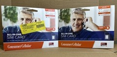 2 AT&T Consumer Cellular All-In-One SIM Card – NEW SEALED