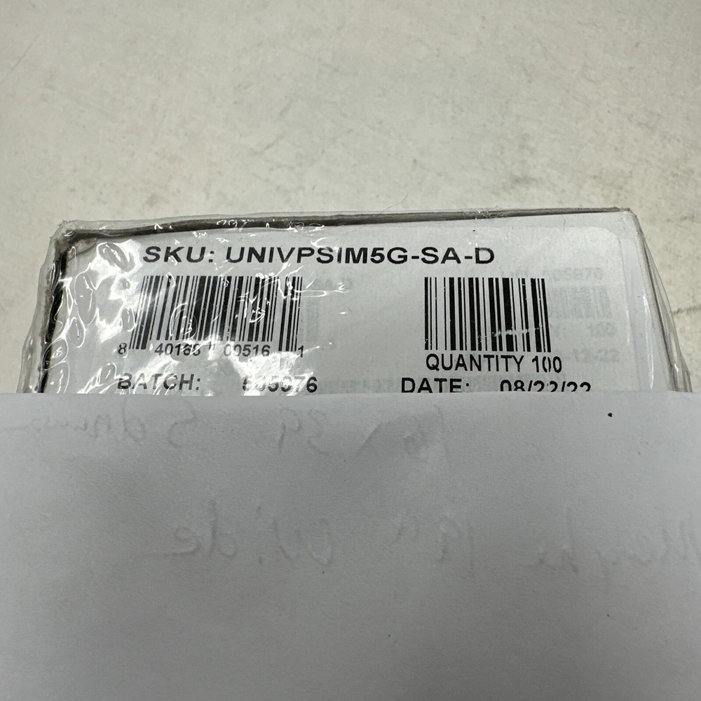 VERIZON 5G LTE NANO SIM 4FF UNIVPSIM5G-SA-D – Box of 100