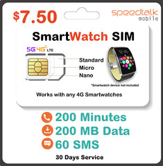 Speedtalk Smartwatch SIM Card 5G/4G LTE Senior & Kids Smart Watches – Nationwide