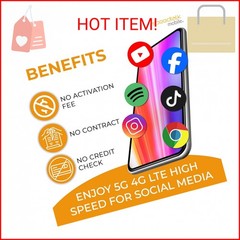 SpeedTalk Mobile Pre-Paid eSIM and SIM Card Starter Kit – No Contract Wireless $