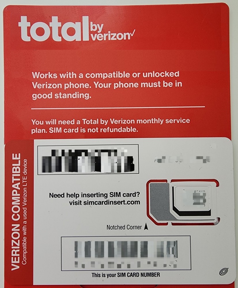 Total By Verizon SIM card • Verizon Samsung Galaxy S21 S21+ Plus S21 Ultra FE