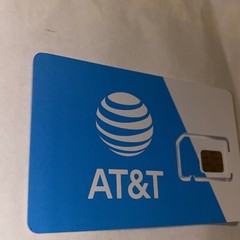 New 5G Blue AT&T Nano Sim Card Phone Call Lost Replace Call Free Shipping