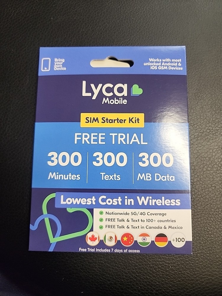 Lyca Mobile USA 5G/4G SIM Starter Kit (Free Trial)