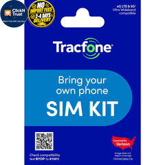 Tracfone – US Prepaid SIM Card (3 in 1) | Bring Your Own Phone Kit | Black