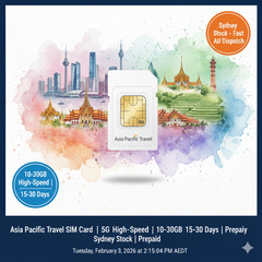 Asia Pacific Travel eSIM | 3-30 Days | 5G | 3-30GB | 12 Countries | Instant QR