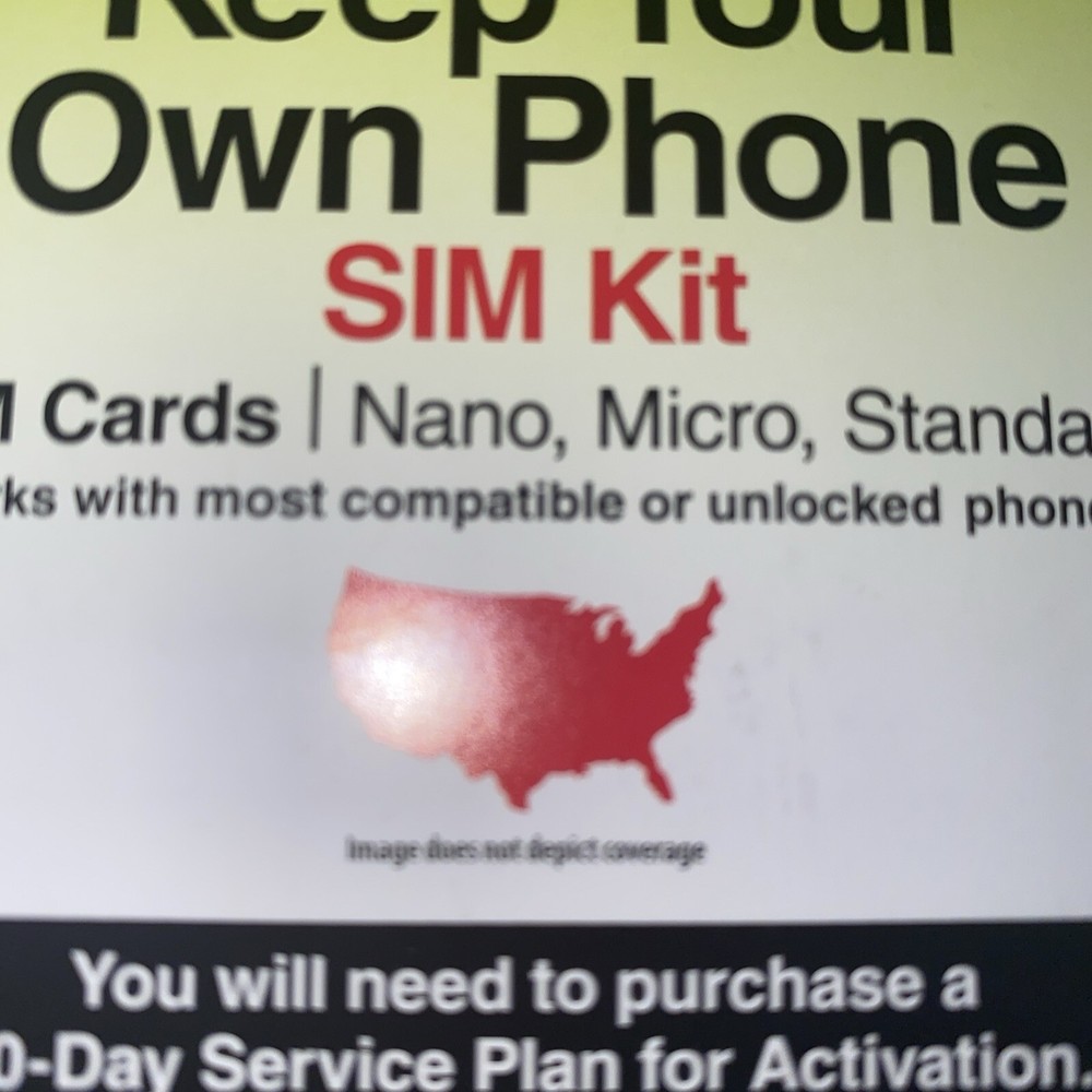 10x Straight Talk CDMA Activation Kit SIM Card Power By Verizon Nano Micro Phone