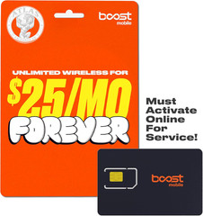 Boost Mobile SIM Kit | $25/Mo Forever Unlimited Plan with Auto-Pay | Unlimited T