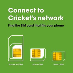 New Cricket Wireless Universal SIM Card – Fits All Phones!