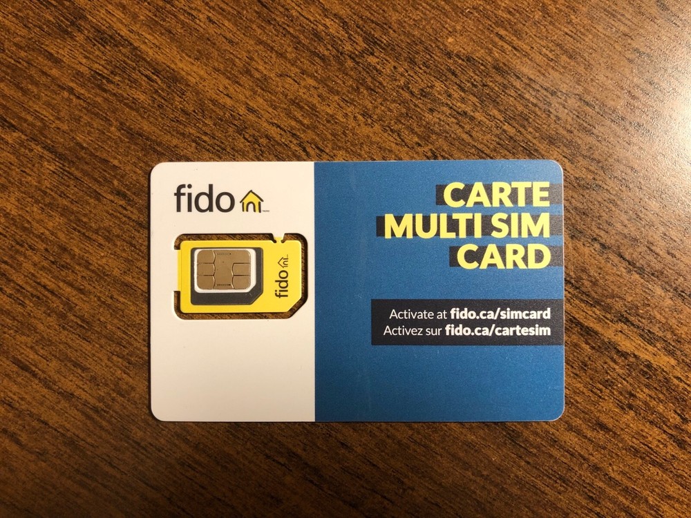 Brand New Fido Canada 4G LTE Multi Sim Card – Nano Micro Standard 3 in 1