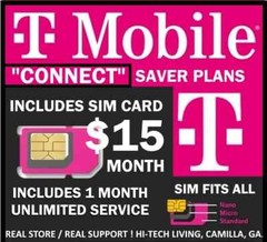 T-Mobile CONNECT ✅ SIM AND MONTH! ✅ UNLIMITED TALK/TEXT + 5GB DATA ✅ $15 MONTH !