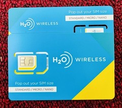 H2O Wireless SIM card with 90 days (3 months) of 10GB data ($30 plan)