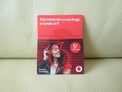 Vodafone Romania Prepaid SIM Card – 5 Euro Credit Included – Worldwide Roaming!