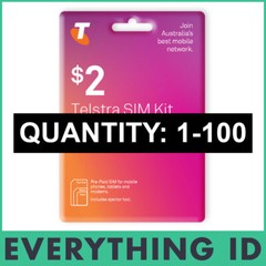 $2 TELSTRA AUSTRALIA PREPAID MULTI FIT SIM CARD 3G 4G 5G LTE STD NANO MICRO LOT