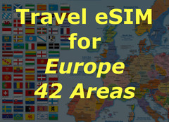 Europe 42 Area Travel eSIM SIM Card | 7-30 Days | 1-5GB (S) | QR Code Activation