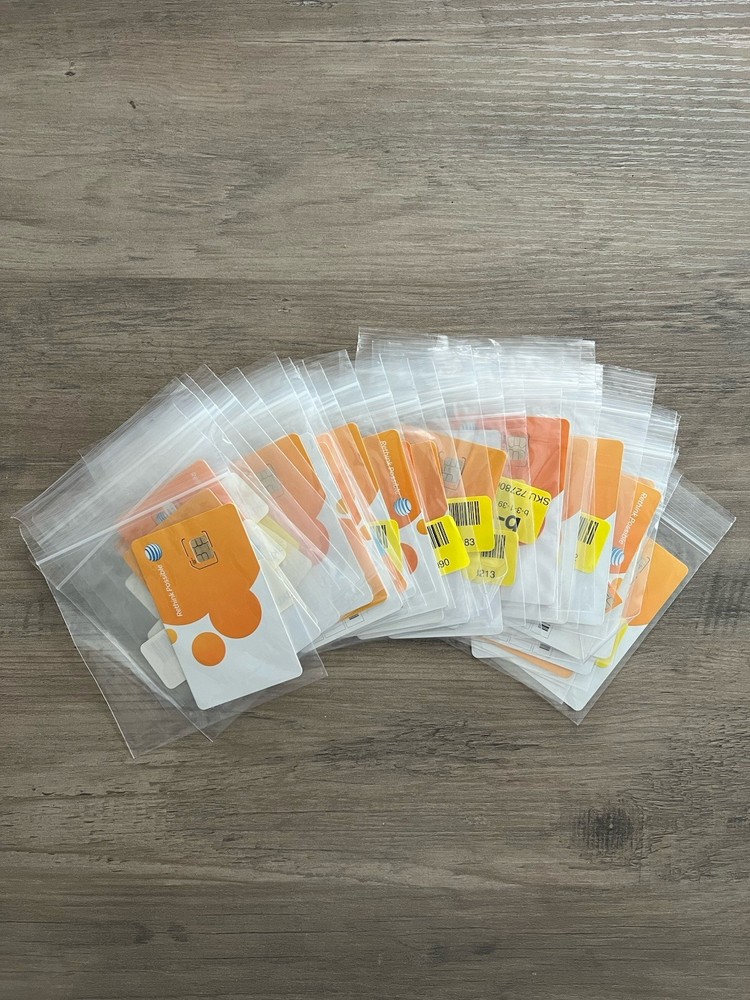 Lot Of 28 AT&T MICRO SIM Card 3FF • GSM 4G LTE • OEM Genuine NEW
