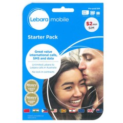 AUSTRALIAN LEBARA PREPAID MOBILE SIM CARD KIT PACK STANDARD MICRO NANO 3G 4G LTE