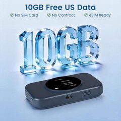 S2 Portable Wifi Hotspot,10Gb Free USA Data for 30 Days,No Sim Card Needed,4G LT