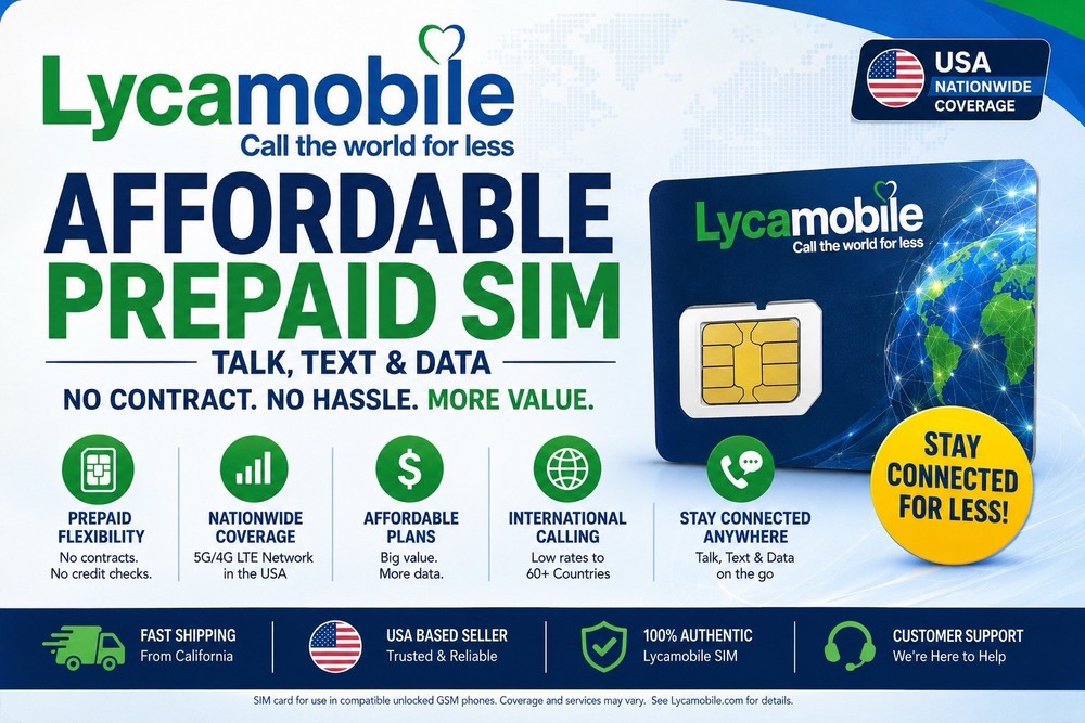 Lycamobile Factory Preloaded 3in1 SIM Card