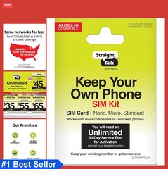 Straight Talk Sim Card Kit CDMA GSM Dual Carrier Compatible Bring Your Own Phone