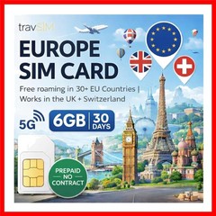 Travel SIM Card with Unlimited Calls & 4G/5G Data