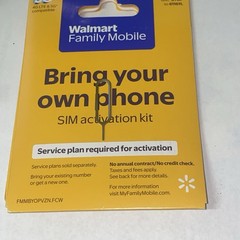 Verizion Change To Walmart Family Mobile Kit Sim Card Eject Pin Your Own Phone
