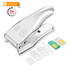 Sim Card Cutter, Micro SIM/Nano SIM 2-in-1 Cutting Silver