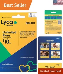 Bring Your Own Device: Lyca Mobile Prepaid SIM Kit for Travelers & Locals