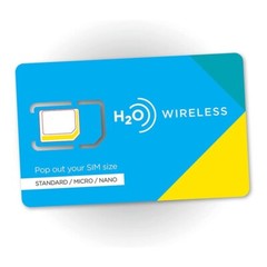 H2O Wireless $20 Unlimited Talk, Text & 3GB Prepaid SIM Card – 2 MONTHS INCLUDED