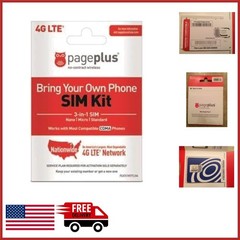 4G LTE SIM Card Kit for CDMA Phones Nano Micro Standard Activation