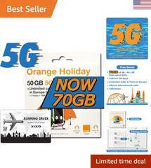 Orange Holiday SIM Card: 100GB Data, 120 Mins Calls & 1000 SMS – Easy 30-Day Use