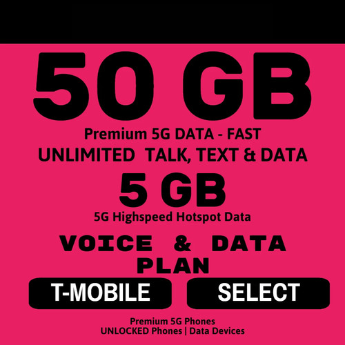 T-Mobile Plan – UNLIMITED TALK/TEXT/DATA $20/Mon (Your Sim/eSIM) *Please Read