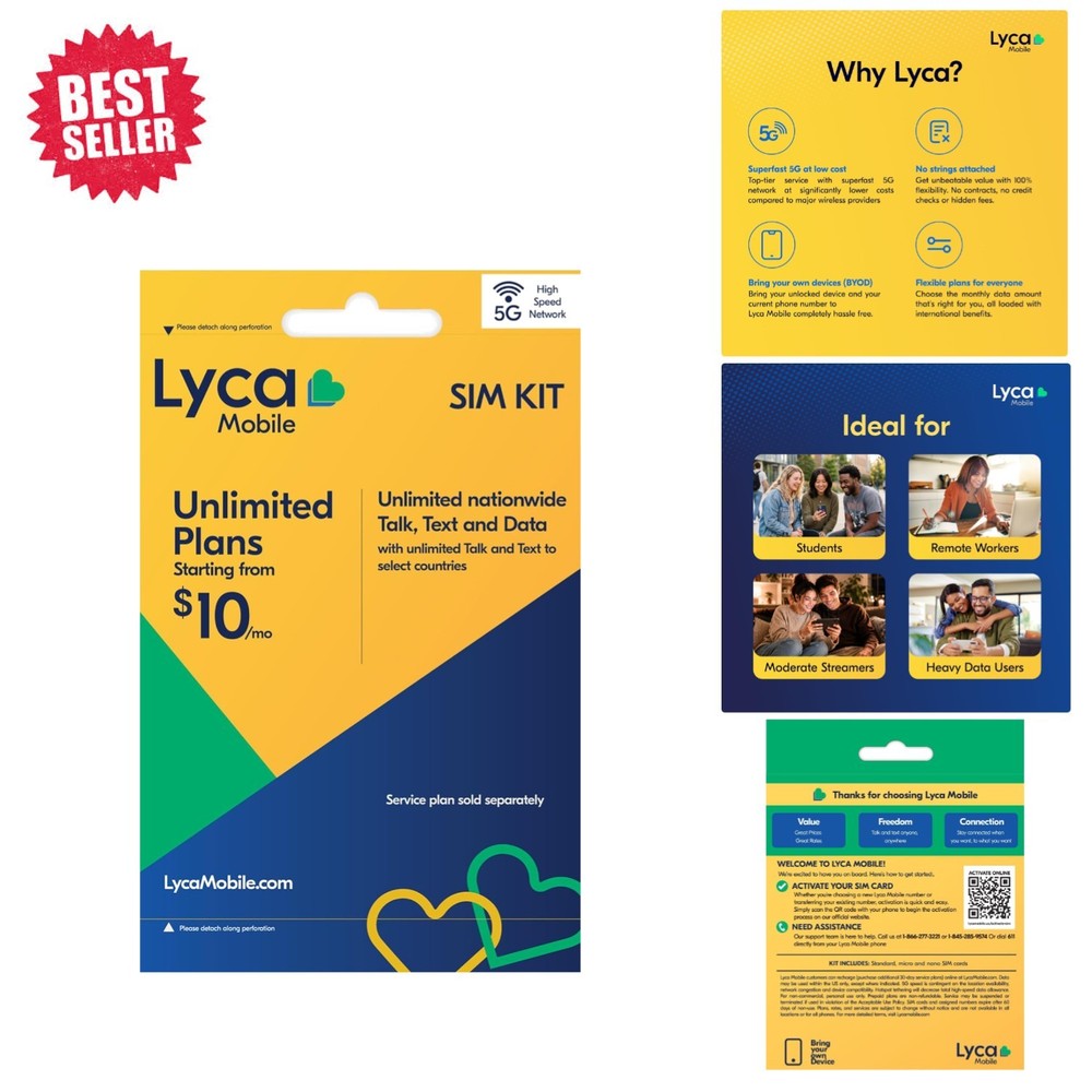 Affordable 5G/4G Prepaid SIM Card – Perfect for Unlocked Android & iOS Devices