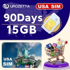 Prepaid USA Data SIM Card 90 Days 15GB | 4G High-Speed Nationwide Coverage | Hot