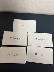 Lot of 5 Google Fi SIM Card Kits Talk Text Data Wireless New