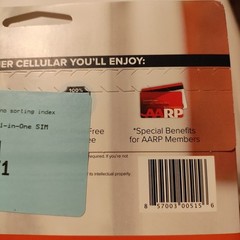 Consumer Cellular All-in-One SIM Card AT&T/T-Mobile NETWORK + $10 CREDIT