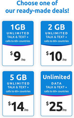 Mobile – US Prepaid SIM Card (3 in 1) | Bring Your Own Phone Kit | Phone Plans S