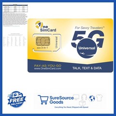 SIM Card for Travel in 200+ Countries with $5 Credit 4G LTE for GSM Phones