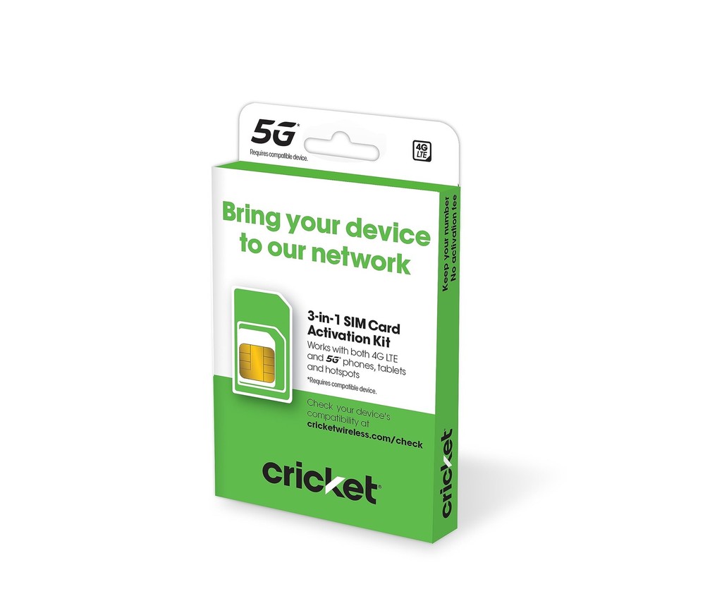 Cricket Wireless 3-in-1 SIM Kit – Bring Your Own Phone – 2.0 NEW