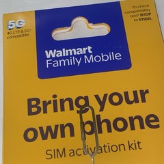 Walmart Family Mobile Sim Kit Works Smart Phones Nano Fit Unlocked Sale Yellow