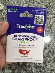 TracFone SIM Card Kit CDMA Cell Phone 4GLTE & 5G Compatible New Sealed