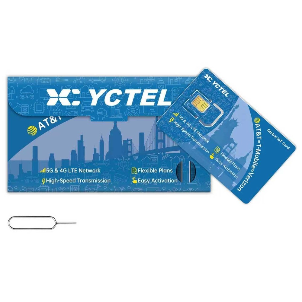 YCTEL Data Plan SIM Card, Triple Cut SIM for GPS Tracking Devices, Pet and Wa…