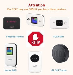 Data-Only SIM Card for Security Cameras WiFi Hotspots Verizon T-Mobile AT&T